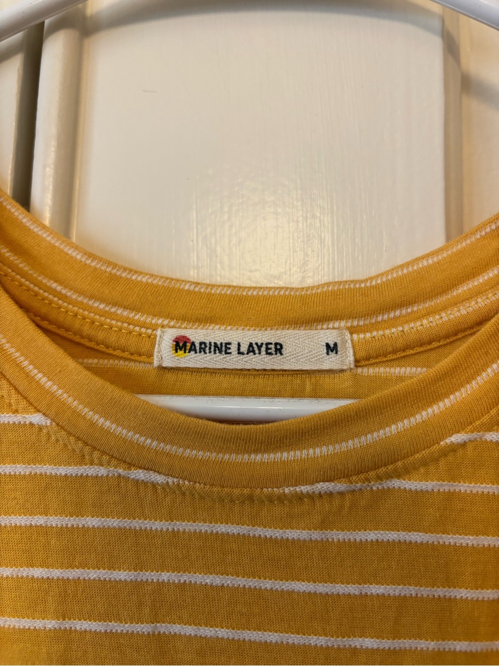 Marine Layer Mustard Yellow & White Striped Tee - Picture 2 of 3